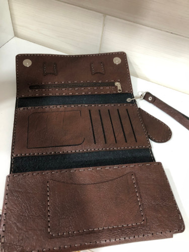 کیف پول مردانه بزرگ چرم دست دوز